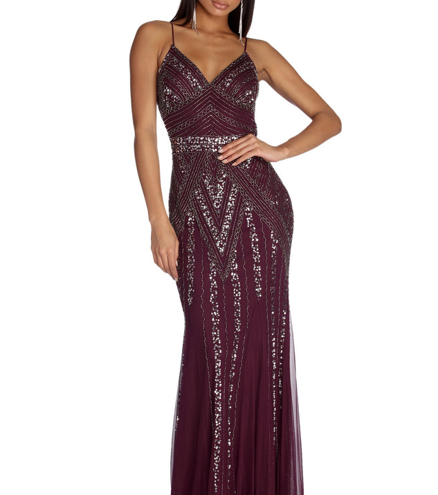 The Daleyza Formal Beaded Mermaid Dress is a gorgeous pick as your 2023 prom dress or formal gown for wedding guest, spring bridesmaid, or army ball attire!