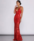 Salma Formal Sequin Scroll Print Dress is a stunning choice for a bridesmaid dress or maid of honor dress, and to feel beautiful at Prom 2023, spring weddings, formals, & military balls!