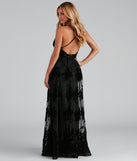 Morgan Formal Flocked Velvet Dress is a gorgeous pick as your 2024 prom dress or formal gown for wedding guests, spring bridesmaids, or army ball attire!