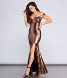 The Anika Off The Shoulder Sequin Dress is a gorgeous pick as your 2023 prom dress or formal gown for wedding guest, spring bridesmaid, or army ball attire!