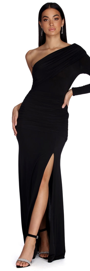 Maia Formal One Shoulder Dress creates the perfect summer wedding guest dress or cocktail party dresss with stylish details in the latest trends for 2023!