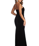 The Brianna Formal Strapless Velvet Dress is a gorgeous pick as your 2023 prom dress or formal gown for wedding guest, spring bridesmaid, or army ball attire!