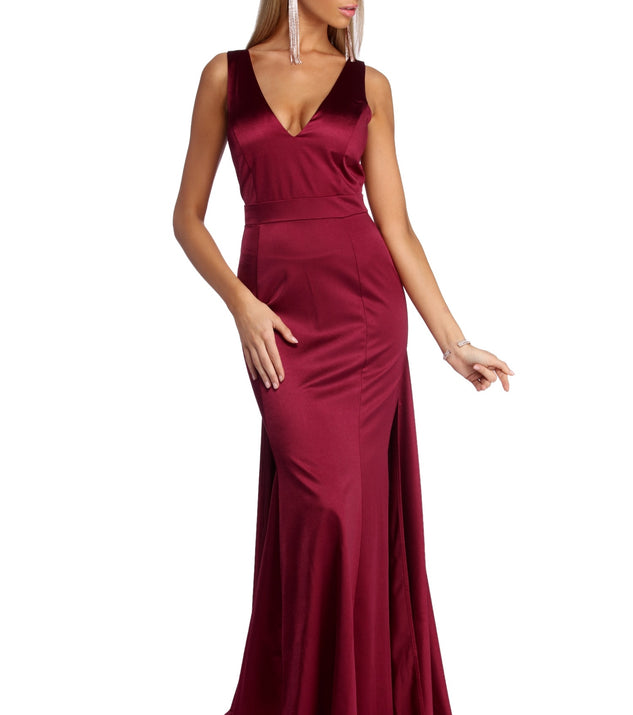 The Azariah Formal Satin Mermaid Dress is a gorgeous pick as your 2023 prom dress or formal gown for wedding guest, spring bridesmaid, or army ball attire!