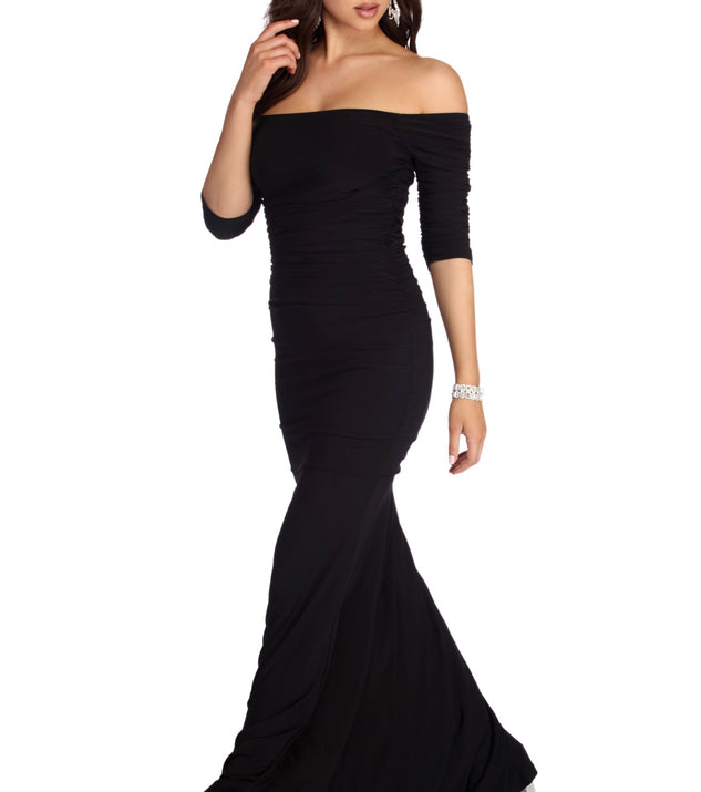 Stella Formal Ruched Dress is a stunning choice for a bridesmaid dress or maid of honor dress, and to feel beautiful at Prom 2023, spring weddings, formals, & military balls!
