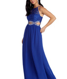 The Anya Formal Lace And Gemstone Dress is a gorgeous pick as your 2023 prom dress or formal gown for wedding guest, spring bridesmaid, or army ball attire!