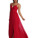 The Gabriella Formal High Slit Dress is a gorgeous pick as your 2023 prom dress or formal gown for wedding guest, spring bridesmaid, or army ball attire!