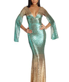 Maren Formal Ombre Sequin Dress is a stunning choice for a bridesmaid dress or maid of honor dress, and to feel beautiful at Prom 2023, spring weddings, formals, & military balls!