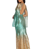 Maren Formal Ombre Sequin Dress is a stunning choice for a bridesmaid dress or maid of honor dress, and to feel beautiful at Prom 2023, spring weddings, formals, & military balls!