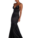 The Isabel Formal Satin Mermaid Dress is a gorgeous pick as your 2023 prom dress or formal gown for wedding guest, spring bridesmaid, or army ball attire!