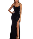 Lorraine Formal Glitter Velvet Dress is a stunning choice for a bridesmaid dress or maid of honor dress, and to feel beautiful at Prom 2023, spring weddings, formals, & military balls!