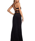 Lorraine Formal Glitter Velvet Dress is a stunning choice for a bridesmaid dress or maid of honor dress, and to feel beautiful at Prom 2023, spring weddings, formals, & military balls!