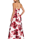 The Joanna Formal Floral Satin Dress is a gorgeous pick as your 2023 prom dress or formal gown for wedding guest, spring bridesmaid, or army ball attire!
