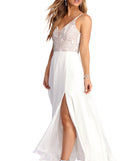 Lilah Formal High Slit Chiffon Dress is a stunning choice for a bridesmaid dress or maid of honor dress, and to feel beautiful at Prom 2023, spring weddings, formals, & military balls!