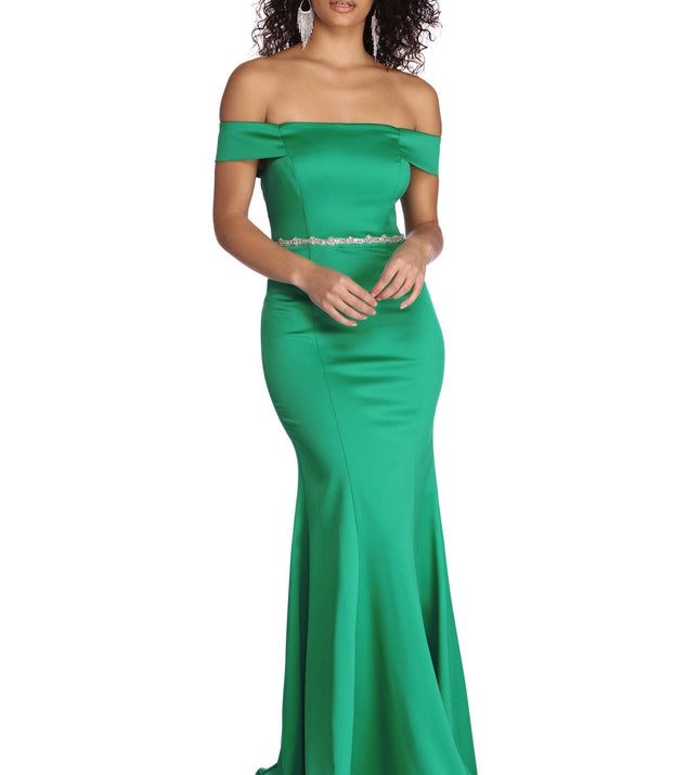 Monroe Formal Rhinestone Mermaid Dress is a stunning choice for a bridesmaid dress or maid of honor dress, and to feel beautiful at Prom 2023, spring weddings, formals, & military balls!