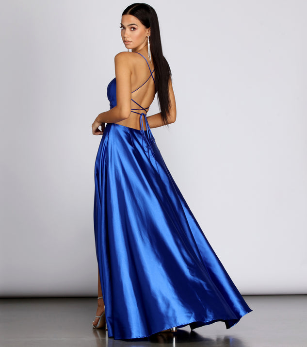 Anne Formal Lattice Satin Dress Windsor