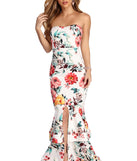 The Alecia Sleeveless Floral Mermaid Dress is a gorgeous pick as your 2023 prom dress or formal gown for wedding guest, spring bridesmaid, or army ball attire!