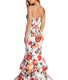 The Alecia Sleeveless Floral Mermaid Dress is a gorgeous pick as your 2023 prom dress or formal gown for wedding guest, spring bridesmaid, or army ball attire!