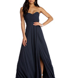 The Audrey Pleated Sweetheart Dress is a gorgeous pick as your 2023 prom dress or formal gown for wedding guest, spring bridesmaid, or army ball attire!