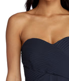 The Audrey Pleated Sweetheart Dress is a gorgeous pick as your 2023 prom dress or formal gown for wedding guest, spring bridesmaid, or army ball attire!