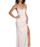 The Kenzie High Slit Satin Dress is a gorgeous pick as your 2023 prom dress or formal gown for wedding guest, spring bridesmaid, or army ball attire!