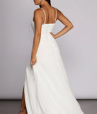 Melany Formal High Slit Dress is a stunning choice for a bridesmaid dress or maid of honor dress, and to feel beautiful at Prom 2023, spring weddings, formals, & military balls!