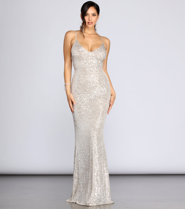 Teagan Sequin Gown creates the perfect summer wedding guest dress or cocktail party dresss with stylish details in the latest trends for 2023!