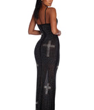 Nadine Formal Heat Stone Cross Dress is a stunning choice for a bridesmaid dress or maid of honor dress, and to feel beautiful at Prom 2023, spring weddings, formals, & military balls!