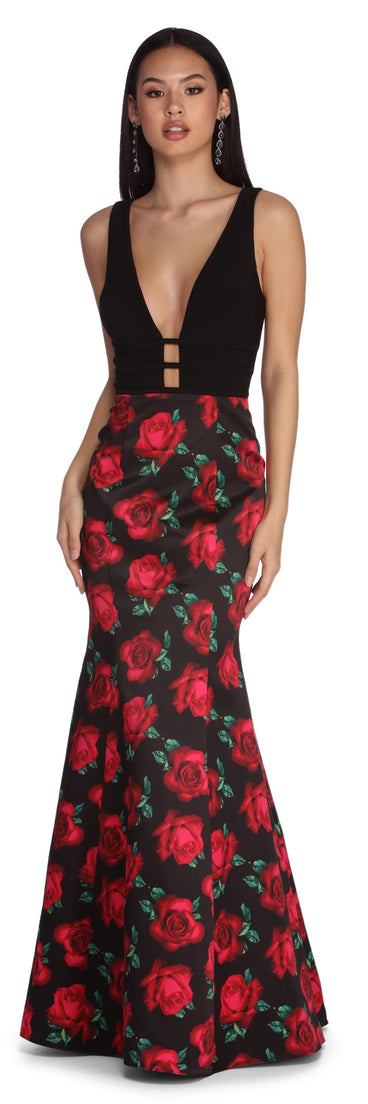 The Angelica Formal Rose Mermaid Dress is a gorgeous pick as your 2023 prom dress or formal gown for wedding guest, spring bridesmaid, or army ball attire!