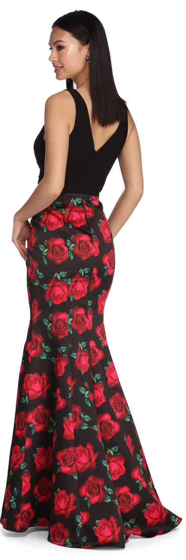 The Angelica Formal Rose Mermaid Dress is a gorgeous pick as your 2023 prom dress or formal gown for wedding guest, spring bridesmaid, or army ball attire!