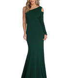 The Brooke Formal One Shoulder Mermaid Dress is a gorgeous pick as your 2023 prom dress or formal gown for wedding guest, spring bridesmaid, or army ball attire!