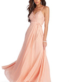 Serenity Formal Lace And Chiffon Dress is a stunning choice for a bridesmaid dress or maid of honor dress, and to feel beautiful at Prom 2023, spring weddings, formals, & military balls!