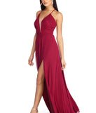 The Julia Formal Chiffon Lace Up Dress is a gorgeous pick as your 2023 prom dress or formal gown for wedding guest, spring bridesmaid, or army ball attire!