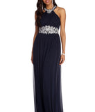 The Cassandra Formal Floral Applique Dress is a gorgeous pick as your 2023 prom dress or formal gown for wedding guest, spring bridesmaid, or army ball attire!