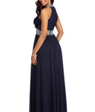 The Cassandra Formal Floral Applique Dress is a gorgeous pick as your 2023 prom dress or formal gown for wedding guest, spring bridesmaid, or army ball attire!