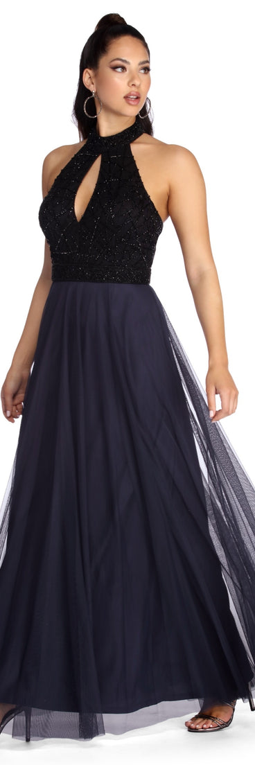 The Francesca Formal Beaded Chiffon Dress is a gorgeous pick as your 2023 prom dress or formal gown for wedding guest, spring bridesmaid, or army ball attire!