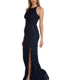 The Keltie Formal Sequin And Lace Dress is a gorgeous pick as your 2023 prom dress or formal gown for wedding guest, spring bridesmaid, or army ball attire!