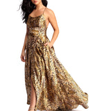 Roseanna Formal High Slit Leopard Dress is a stunning choice for a bridesmaid dress or maid of honor dress, and to feel beautiful at Prom 2023, spring weddings, formals, & military balls!