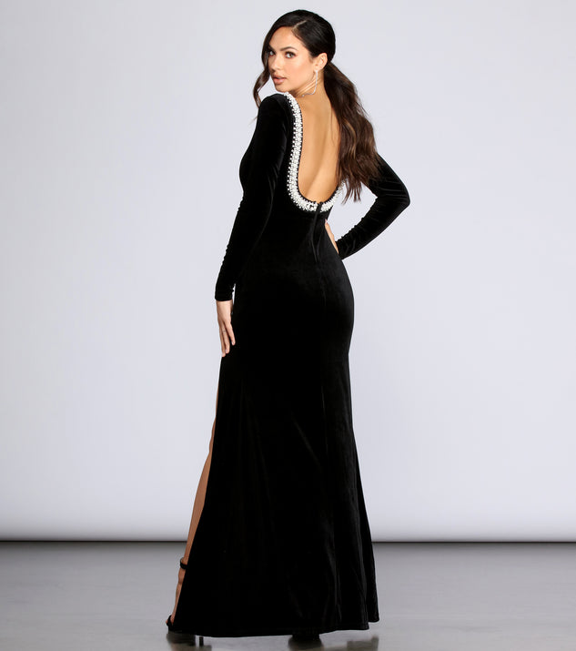 Everly Formal Velvet And Pearl Dress | Windsor Everly Formal Velvet And Pearl Dress | Windsor