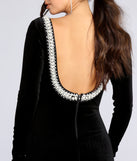 Everly Formal Velvet And Pearl Dress creates the perfect summer wedding guest dress or cocktail party dresss with stylish details in the latest trends for 2023!