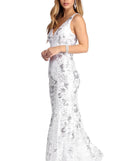 The Jessica Floral Sequin Formal Dress is a gorgeous pick as your 2023 prom dress or formal gown for wedding guest, spring bridesmaid, or army ball attire!