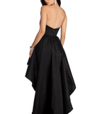 The Bonnie Formal Taffeta High Low Dress is a gorgeous pick as your 2023 prom dress or formal gown for wedding guest, spring bridesmaid, or army ball attire!