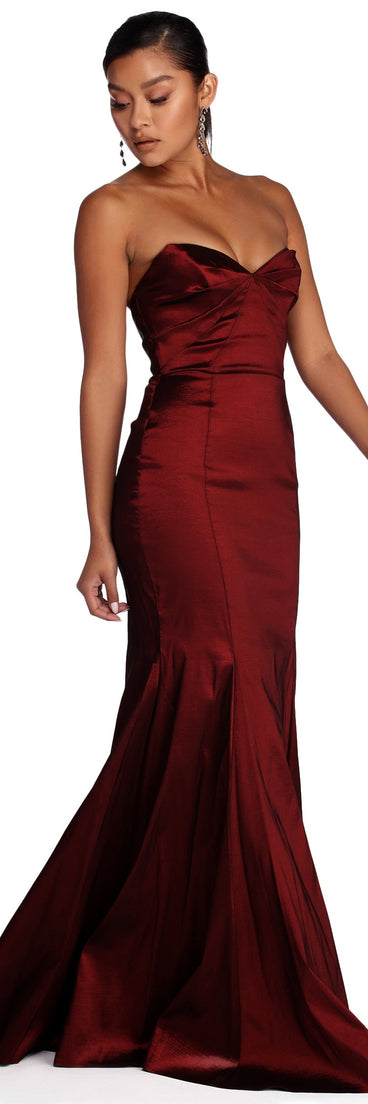 The Brielle Formal Taffeta Sweetheart Dress is a gorgeous pick as your 2023 prom dress or formal gown for wedding guest, spring bridesmaid, or army ball attire!