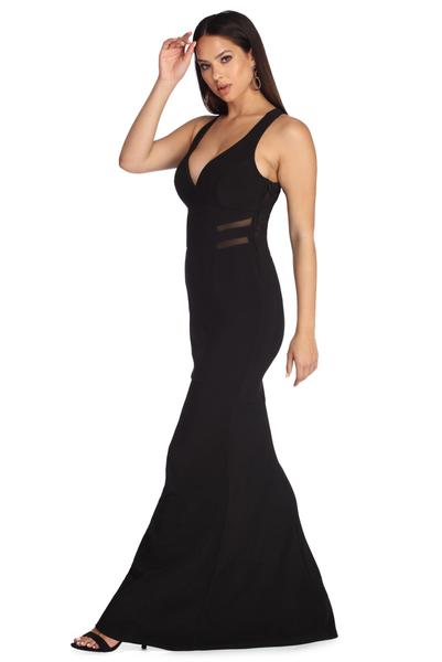 The Aliyah Formal Sleeveless Bandage Dress is a gorgeous pick as your 2023 prom dress or formal gown for wedding guest, spring bridesmaid, or army ball attire!