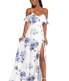 Mia Formal High Slit Chiffon Dress is a stunning choice for a bridesmaid dress or maid of honor dress, and to feel beautiful at Prom 2023, spring weddings, formals, & military balls!