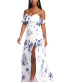 Mia Formal High Slit Chiffon Dress is a stunning choice for a bridesmaid dress or maid of honor dress, and to feel beautiful at Prom 2023, spring weddings, formals, & military balls!