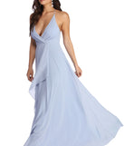Val Formal Wrap Chiffon Dress creates the perfect summer wedding guest dress or cocktail party dresss with stylish details in the latest trends for 2023!