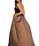 The Elaina Formal High Slit Taffeta Dress is a gorgeous pick as your 2023 prom dress or formal gown for wedding guest, spring bridesmaid, or army ball attire!