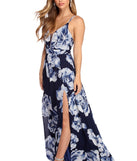 The Bea Formal Floral Wrap Dress is a gorgeous pick as your 2023 prom dress or formal gown for wedding guest, spring bridesmaid, or army ball attire!