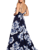 The Bea Formal Floral Wrap Dress is a gorgeous pick as your 2023 prom dress or formal gown for wedding guest, spring bridesmaid, or army ball attire!