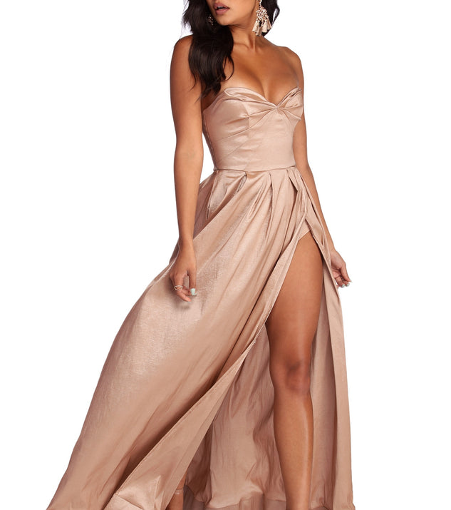 The Janet Sweetheart Slit Formal Dress is a gorgeous pick as your 2023 prom dress or formal gown for wedding guest, spring bridesmaid, or army ball attire!